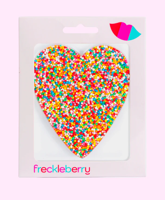Rainbow Chocolate Freckle Heart