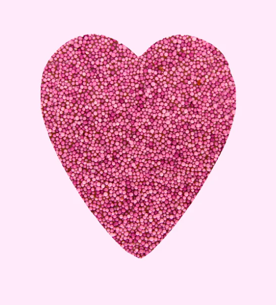 Pink Chocolate Freckle Heart