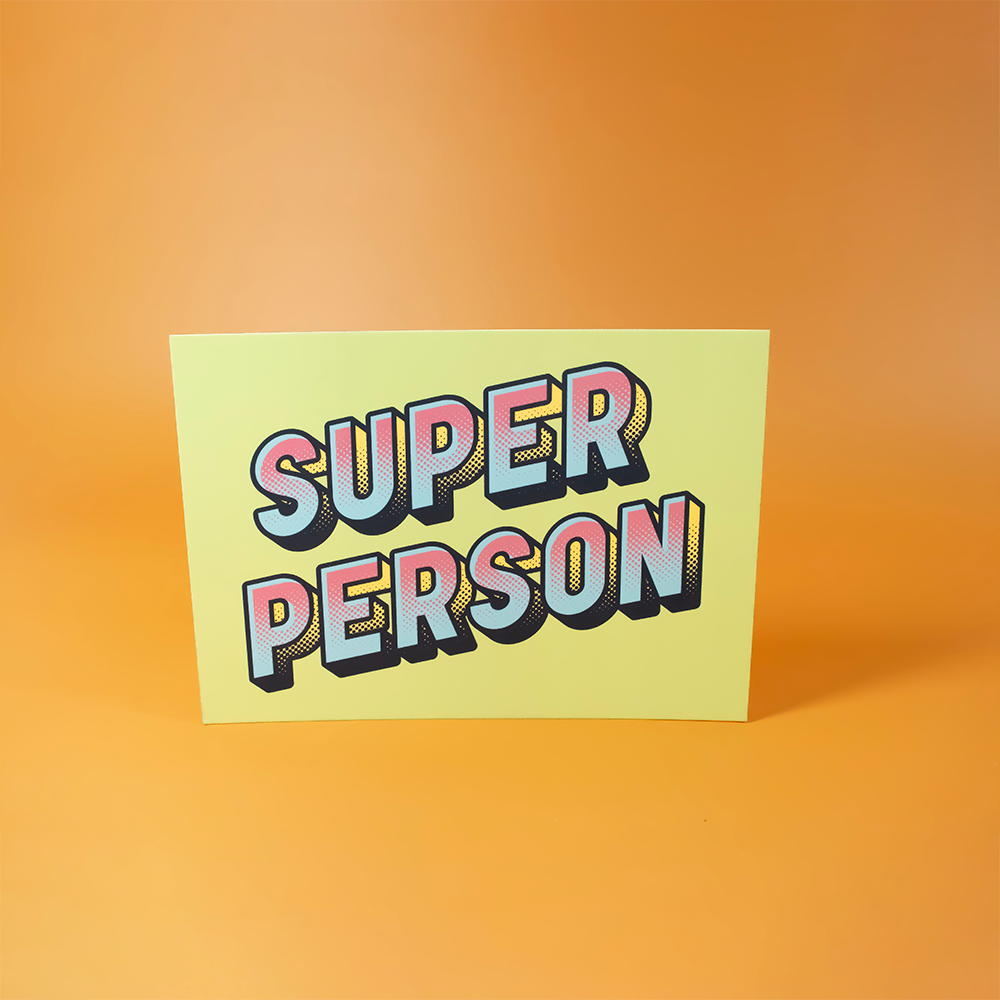 Super Person Postcard